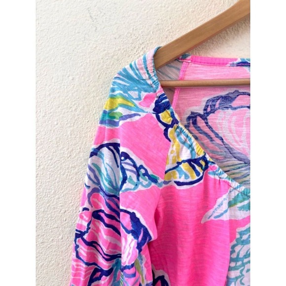 Lilly Pulitzer Alia Sea Beach Tunic Top Womens‎ Size S Bright Pink Resort Preppy - Picture 4 of 9